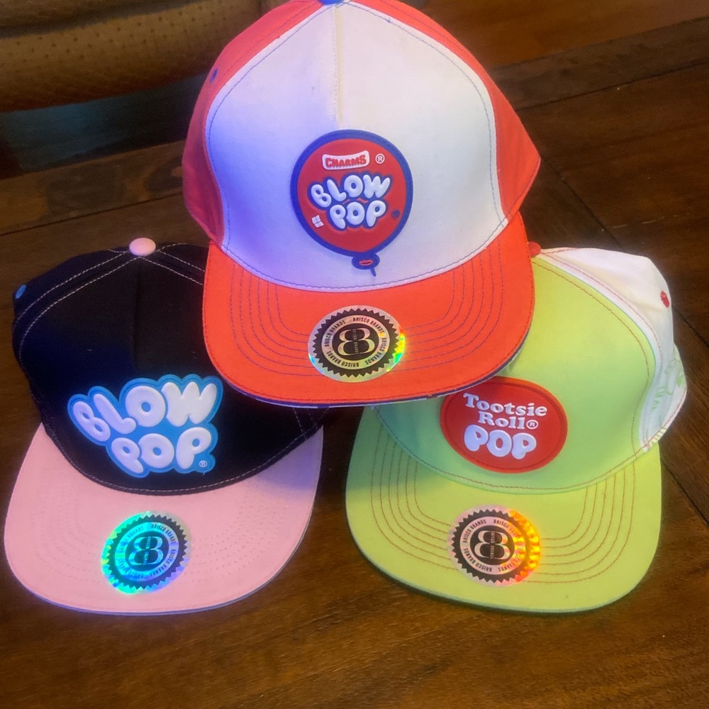 Blow Pop & Tootsie Roll Pop Kids Trucker Cap - Red, Black, Pink, Lime